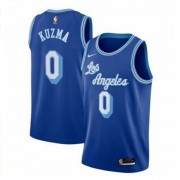 Los Angeles Lakers NBA Basketball Drakter 2020-21 Kyle Kuzma 0# Blå Classics Edition Swingman Drakt